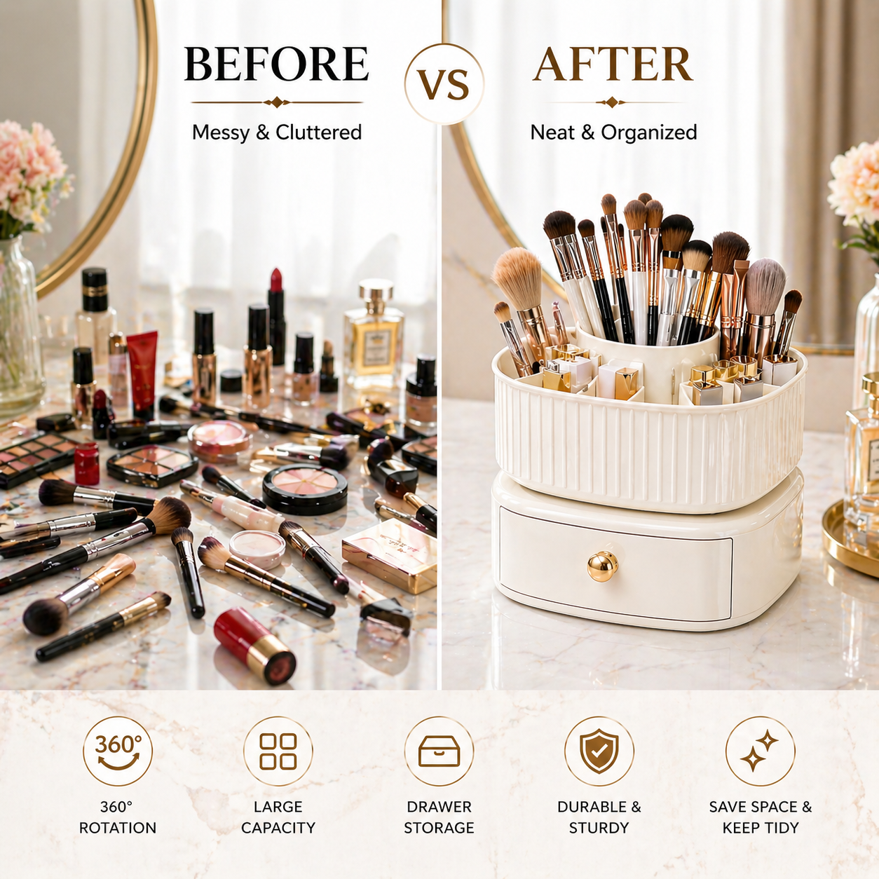 Rotating Makeup Organizer